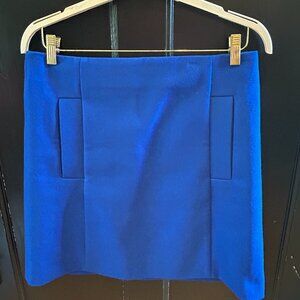 COS Boiled Wool blend mini skirt is bold blue!